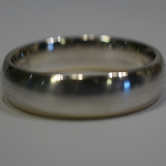 14KY Gold & Silver (.925) 6mm Wide Wedding Band